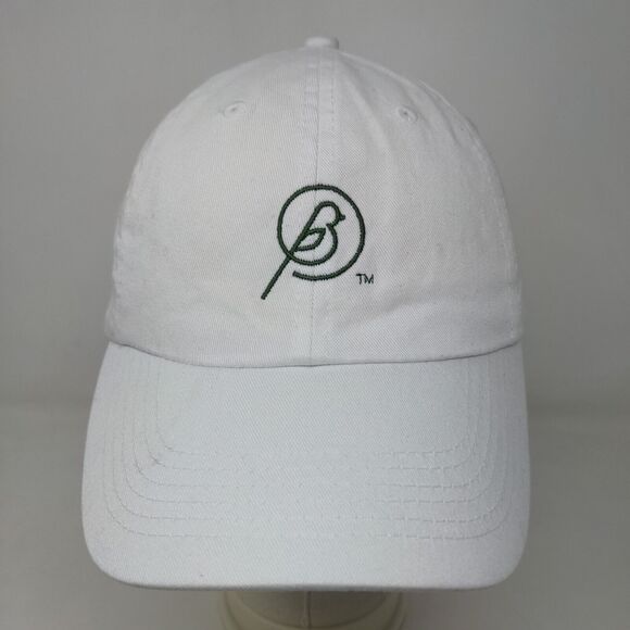 Unbranded Men's Slideback Hat White Adjustable Embroidered Bird Logo 100% Cotton - Picture 2 of 7